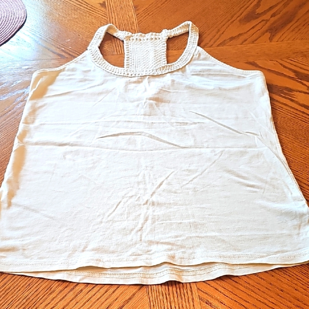 Ralph Lauren Cream Crochet Tank Top.Size M
